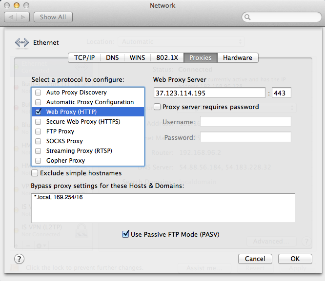 free proxy server for mac